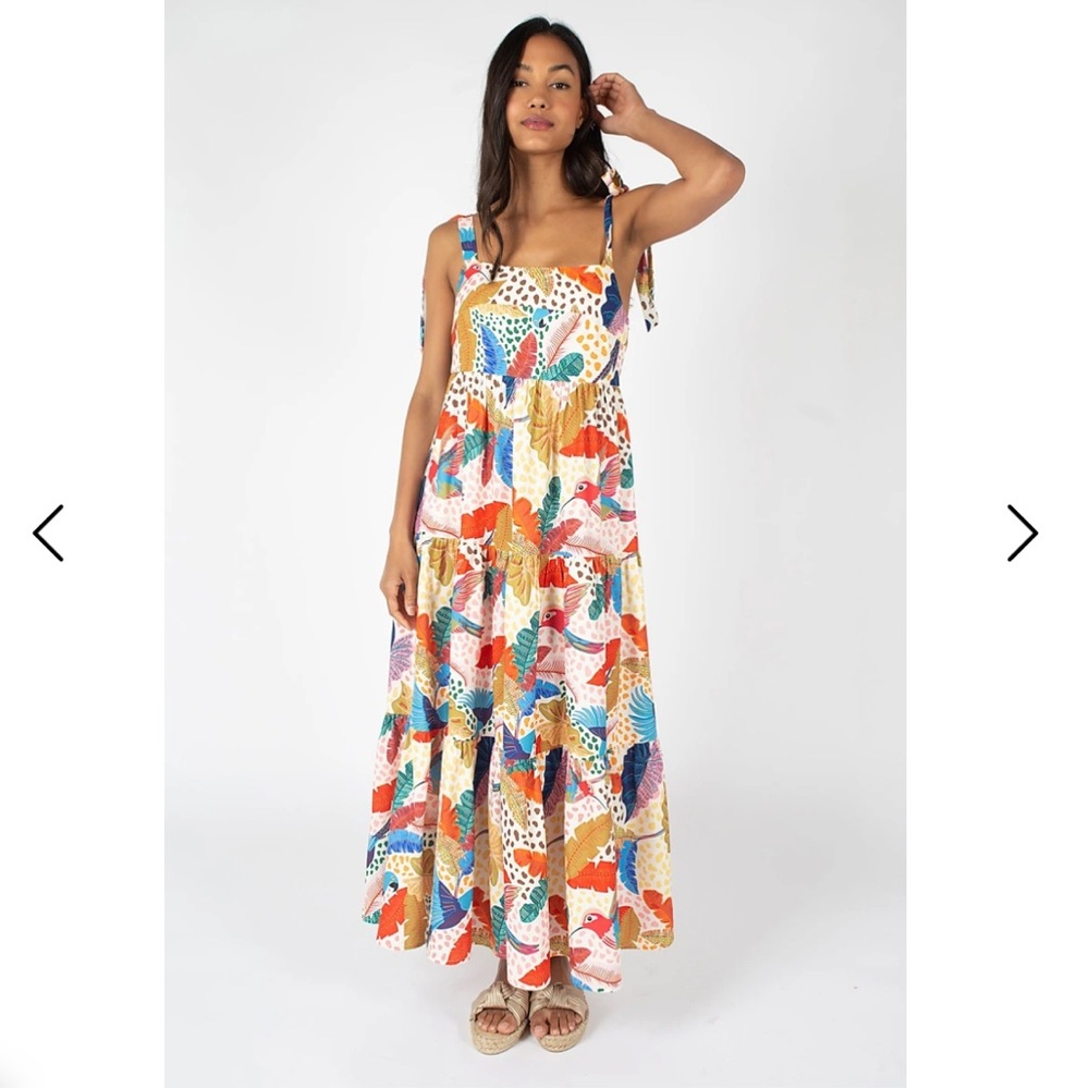 NWT traffic people lily dress multicolor bird print size small